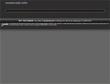 Tablet Screenshot of meslerode.info